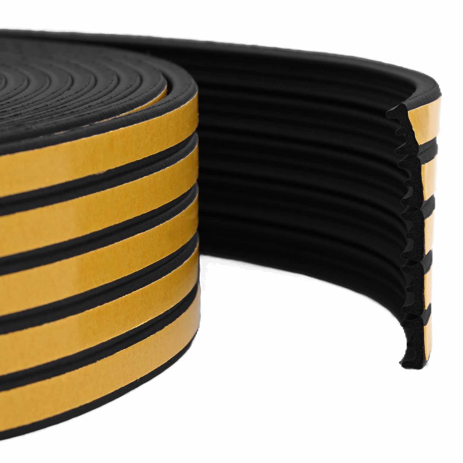 Zelfklevende raamafdichting Zwart 9 x 4 mm 12 m EPDM-schuim