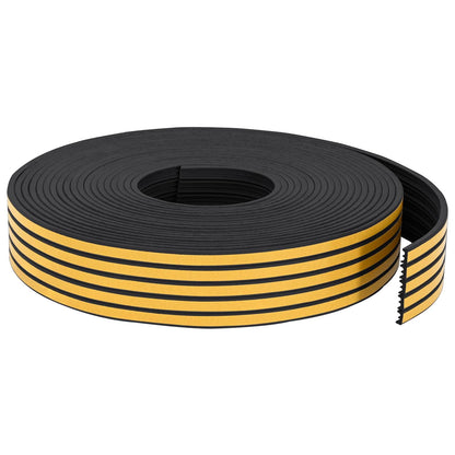 Zelfklevende raamafdichting Zwart 9 x 4 mm 12 m EPDM-schuim