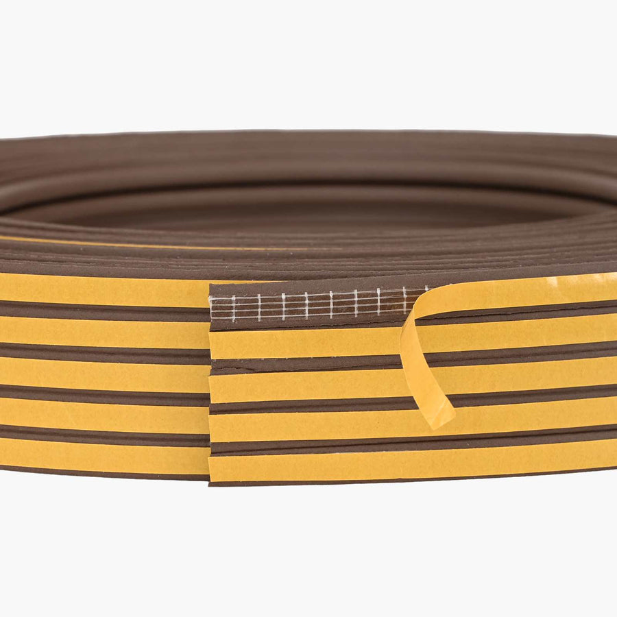 Zelfklevende raamafdichting Bruin 10 x 4 mm 12 m EPDM-schuim