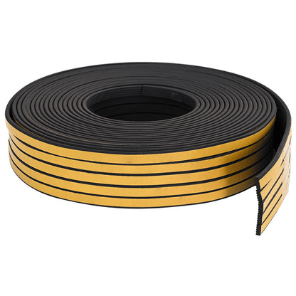 Zelfklevende raamafdichting Zwart 15 x 8 mm 12 m EPDM-schuim