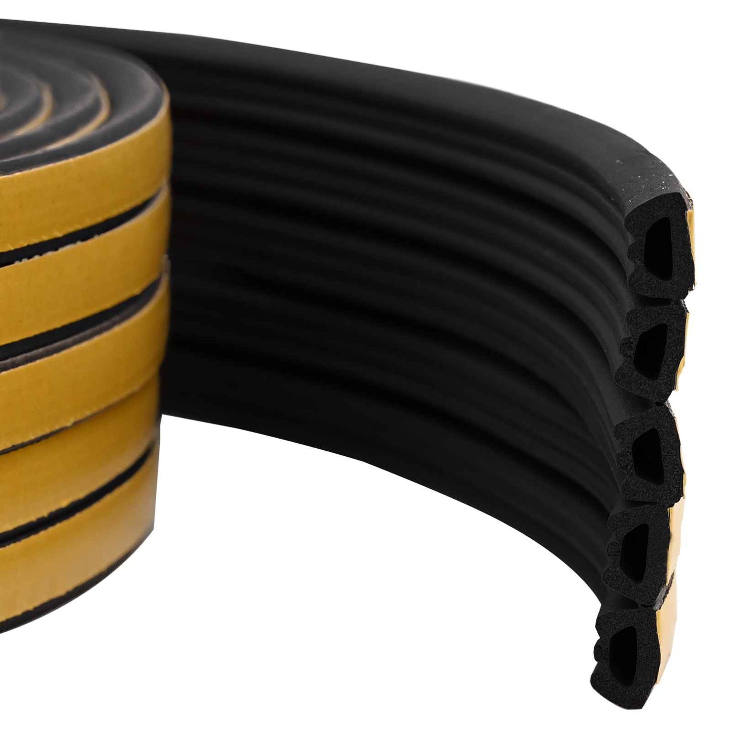 Zelfklevende raamafdichting Zwart 10 x 6 mm 50 m EPDM-schuim