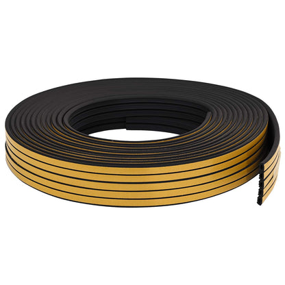 Zelfklevende raamafdichting Zwart 10 x 6 mm 50 m EPDM-schuim