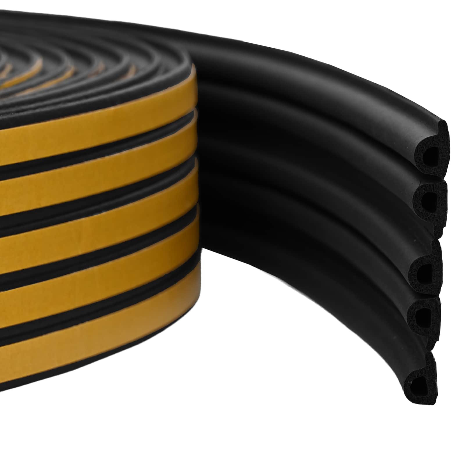 Zelfklevende raamafdichting Zwart 9 x 6 mm 100 m EPDM-schuim