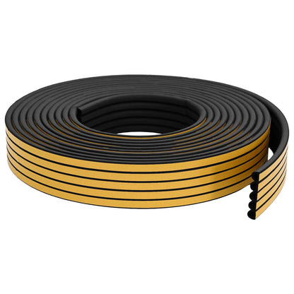 Zelfklevende raamafdichting Zwart 9 x 8 mm 100 m EPDM-schuim