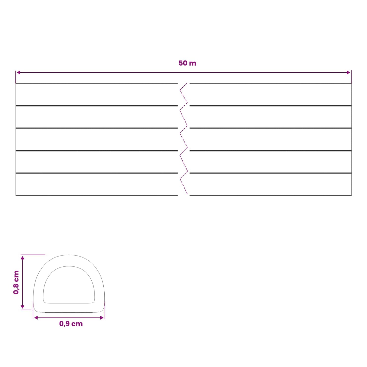 Zelfklevende raamafdichting Bruin 9 x 8 mm 50 m EPDM-schuim