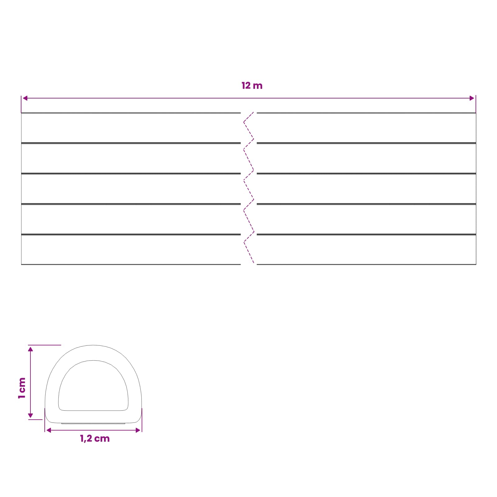 Zelfklevende raamafdichting Wit 12 x 10 mm 12 m EPDM-schuim