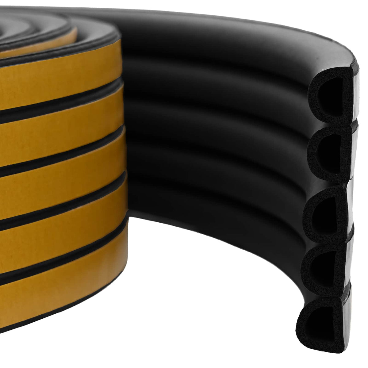 Zelfklevende raamafdichting Zwart 14 x 12 mm 50 m EPDM-schuim