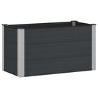 Verhoogde plantenbak 100x50x54 cm WPC aluminium zwart