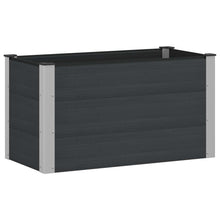 Verhoogde plantenbak Zwart 100 x 50 x 54 cm WPC en Aluminium