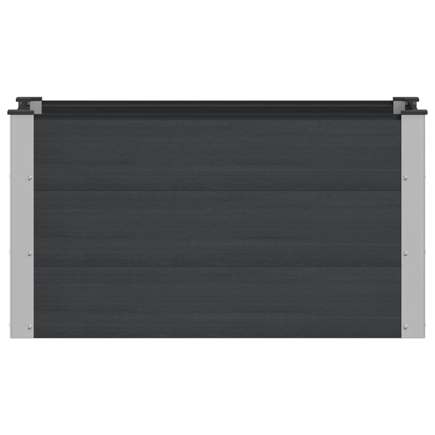 Verhoogde plantenbak Zwart 100 x 50 x 54 cm WPC en Aluminium