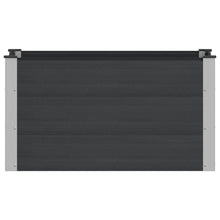 Verhoogde plantenbak Zwart 100 x 50 x 54 cm WPC en Aluminium