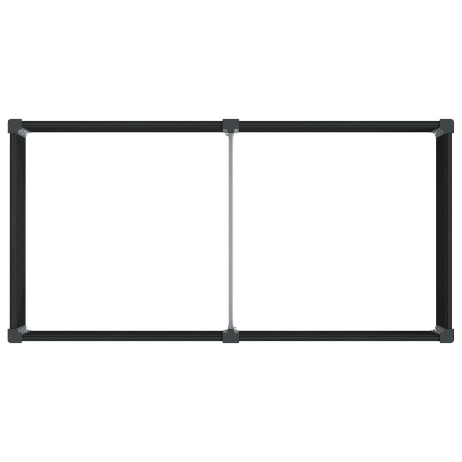 Verhoogde plantenbak Zwart 100 x 50 x 54 cm WPC en Aluminium