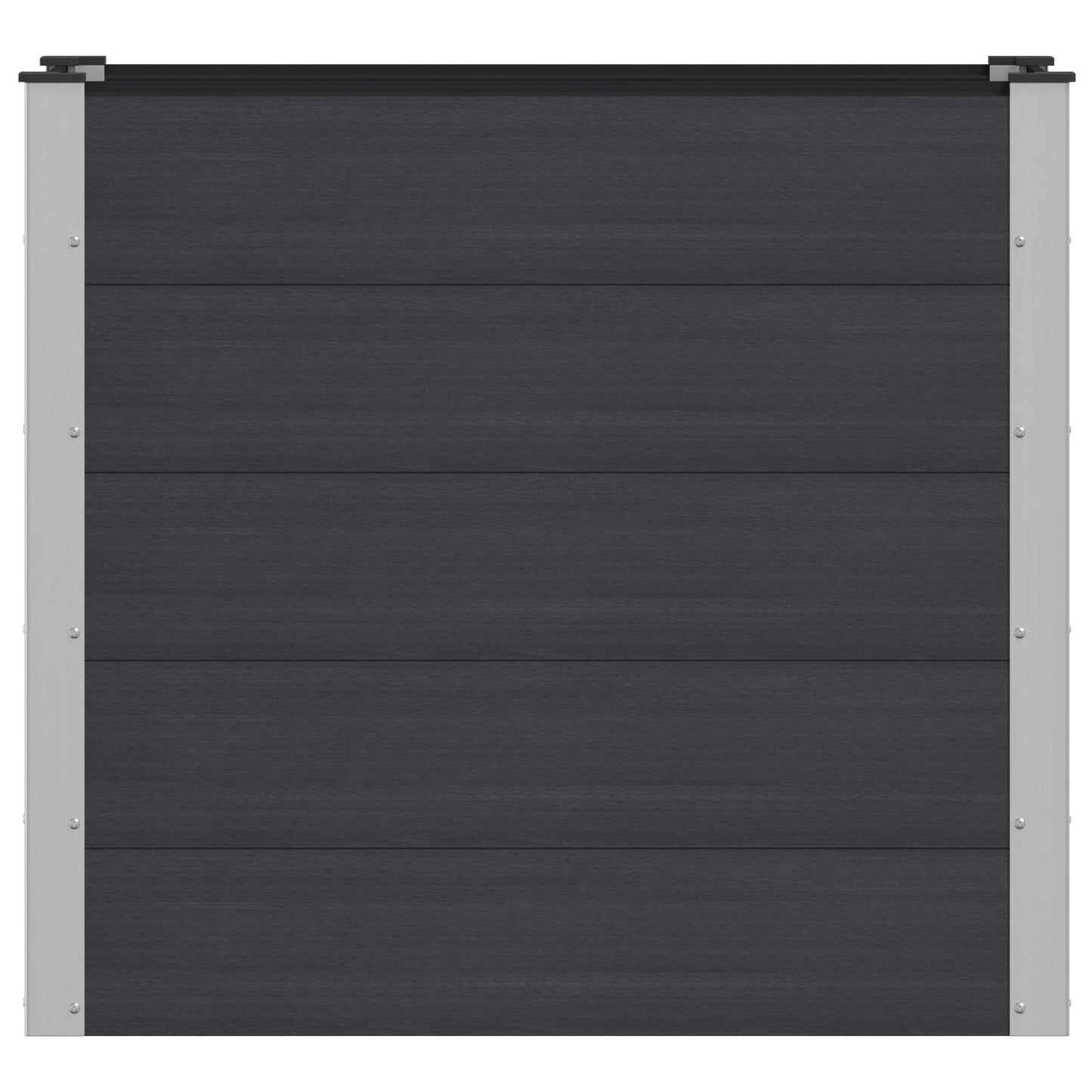 Verhoogde plantenbak Zwart 100 x 50 x 91 cm alu.
