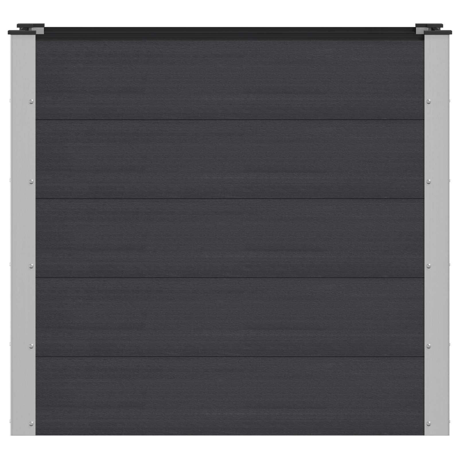 Verhoogde plantenbak Zwart 100 x 50 x 91 cm alu.