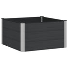 Raised Planter Black 100 x 100 x 54 cm aluminum.