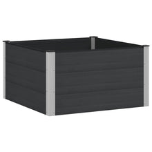 Verhoogde plantenbak Zwart 100 x 100 x 54 cm alu.