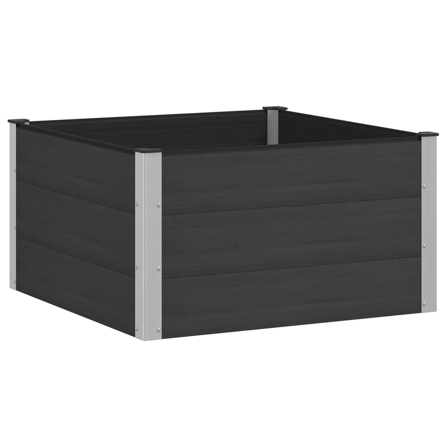 Verhoogde plantenbak Zwart 100 x 100 x 54 cm alu.