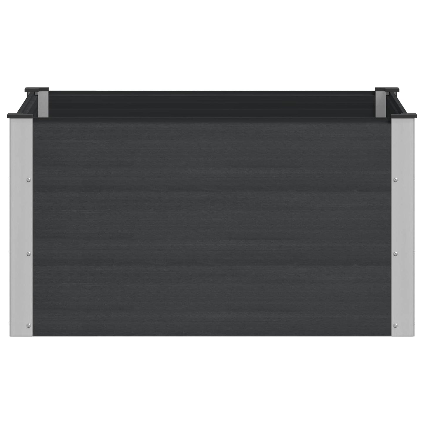 Verhoogde plantenbak Zwart 100 x 100 x 54 cm alu.