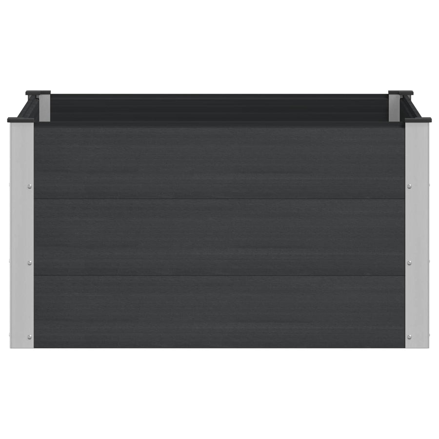 Verhoogde plantenbak Zwart 100 x 100 x 54 cm alu.