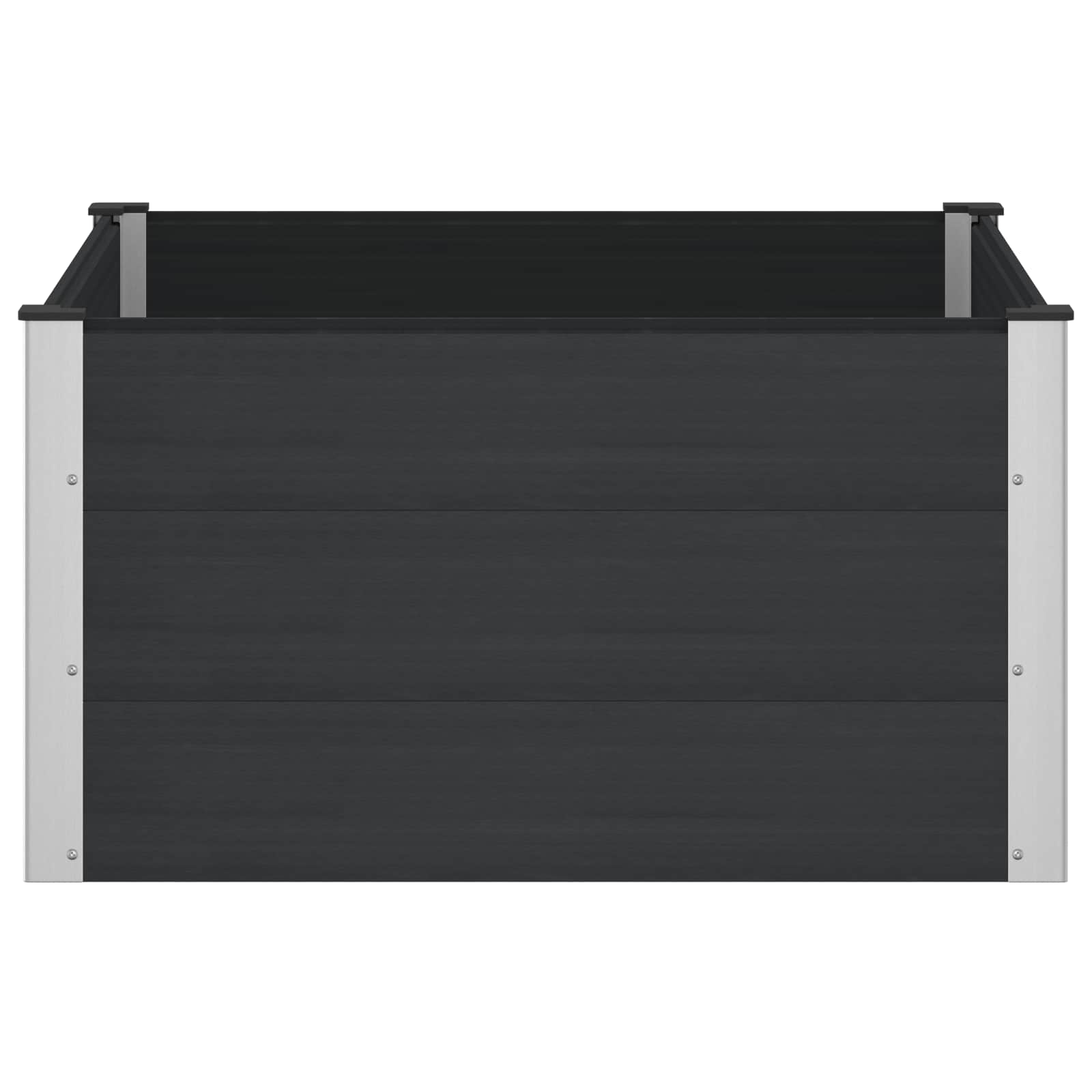 Verhoogde plantenbak Zwart 100 x 100 x 54 cm alu.