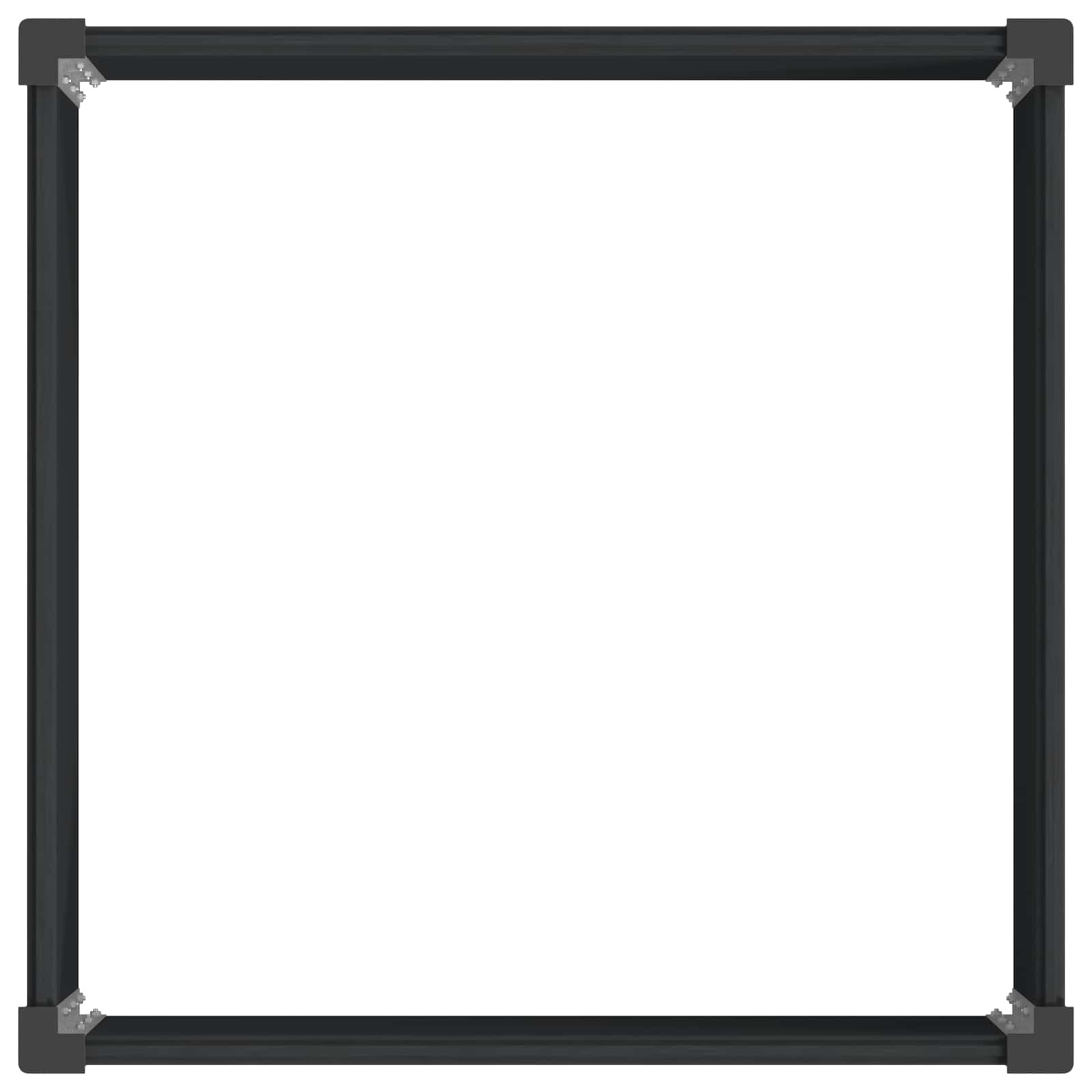 Verhoogde plantenbak Zwart 100 x 100 x 54 cm alu.