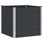 Plantenbak 100x100x91 cm zwart aluminium WPC