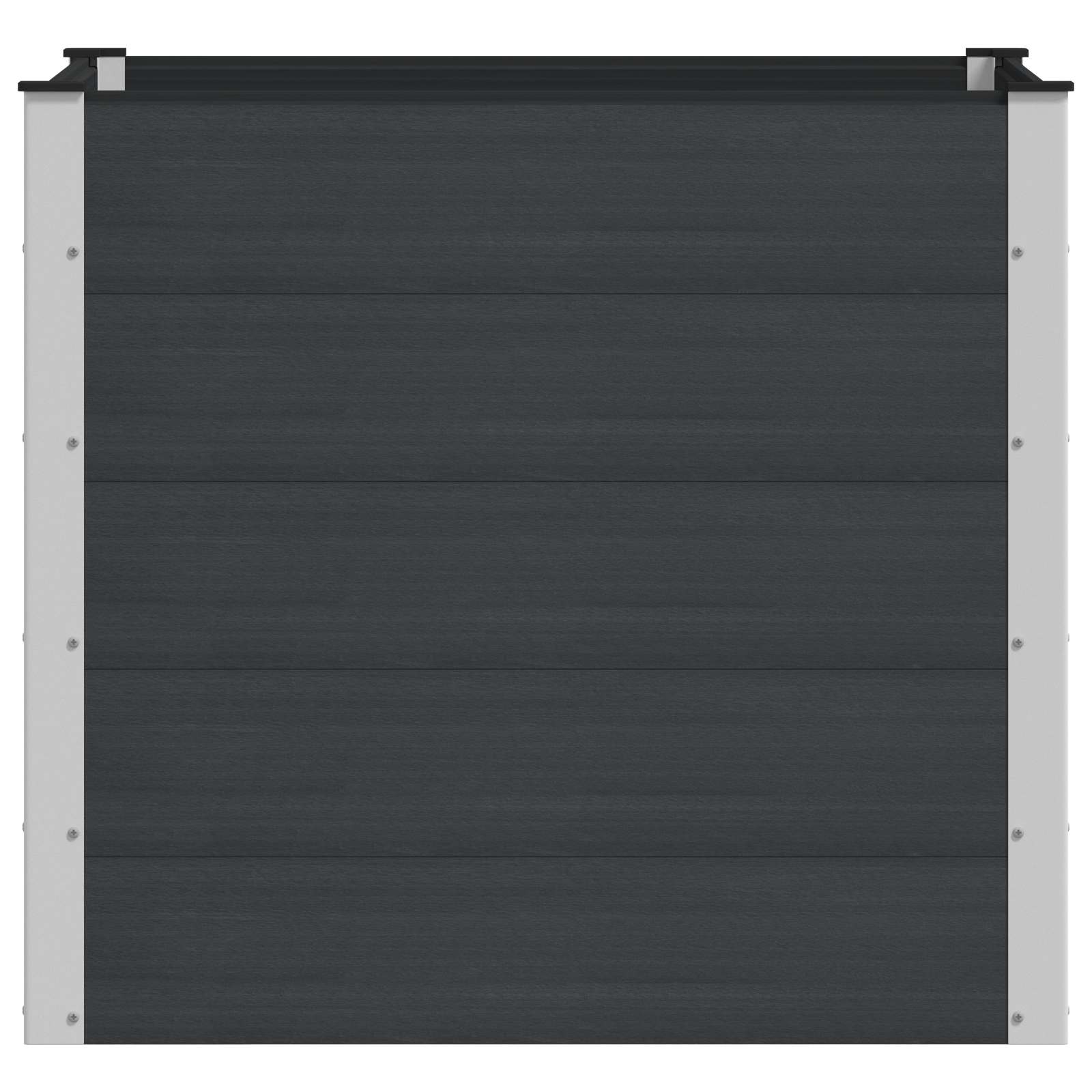 Verhoogde plantenbak Zwart 100 x 100 x 91 cm alu.