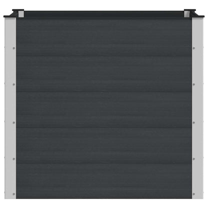 Verhoogde plantenbak Zwart 100 x 100 x 91 cm alu.