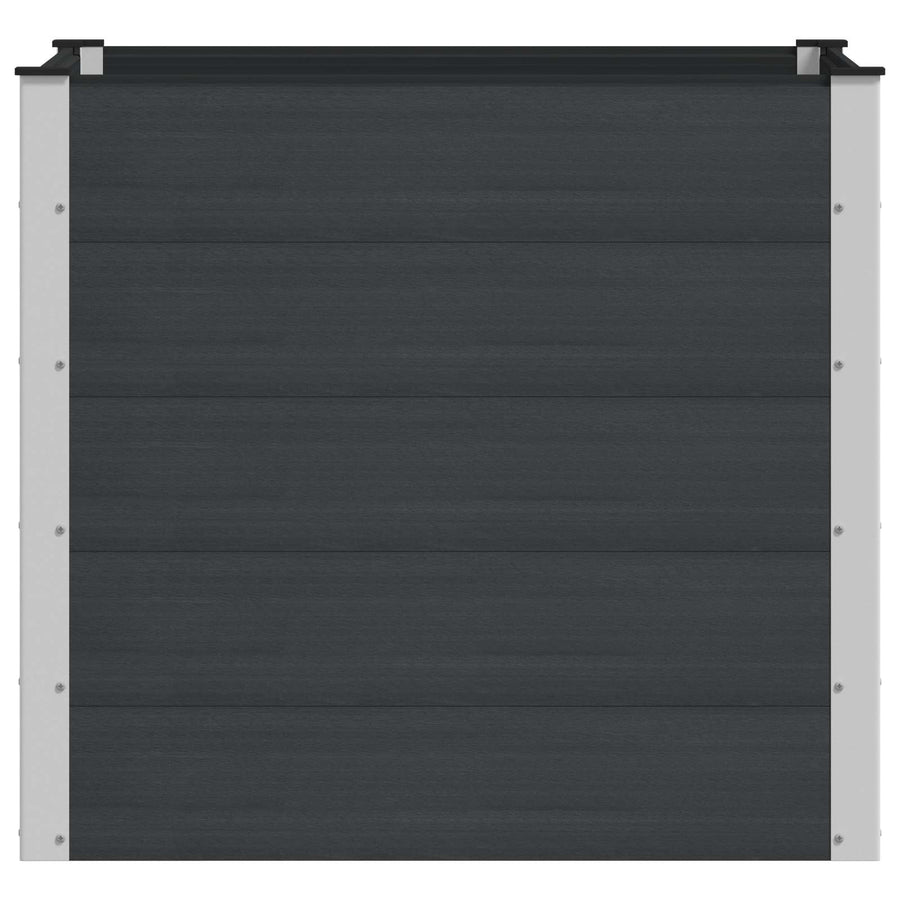 Verhoogde plantenbak Zwart 100 x 100 x 91 cm alu.