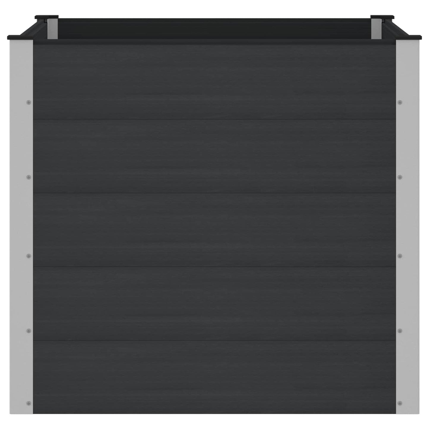 Verhoogde plantenbak Zwart 100 x 100 x 91 cm alu.