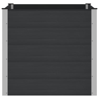 Verhoogde plantenbak Zwart 100 x 100 x 91 cm alu.