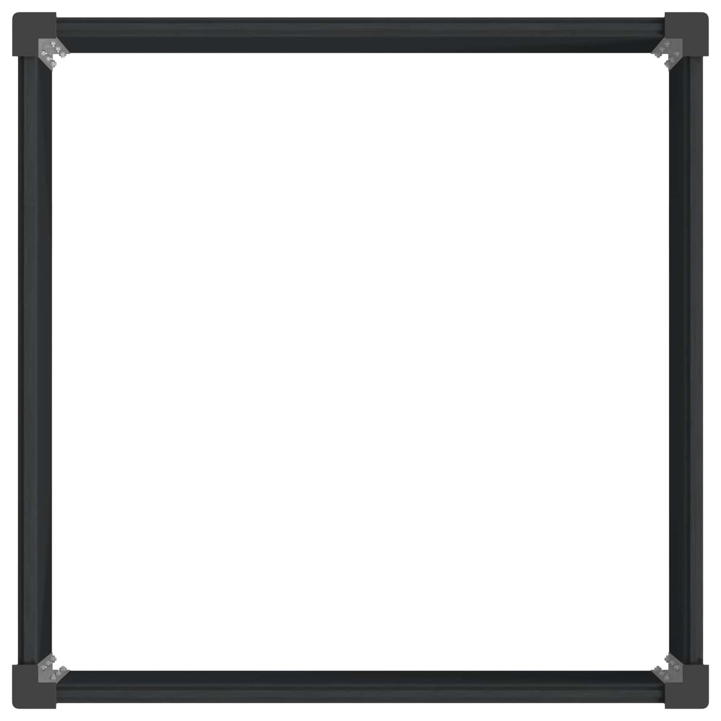 Verhoogde plantenbak Zwart 100 x 100 x 91 cm alu.