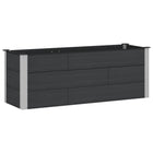 Verhoogde plantenbak 150x50x54 cm zwart aluminium WPC