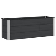 Verhoogde plantenbak 150x50x54 cm zwart aluminium WPC