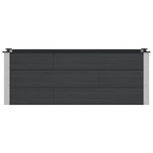 Verhoogde plantenbak Zwart 150 x 50 x 54 cm alu.