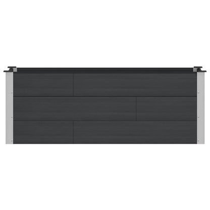 Verhoogde plantenbak Zwart 150 x 50 x 54 cm alu.
