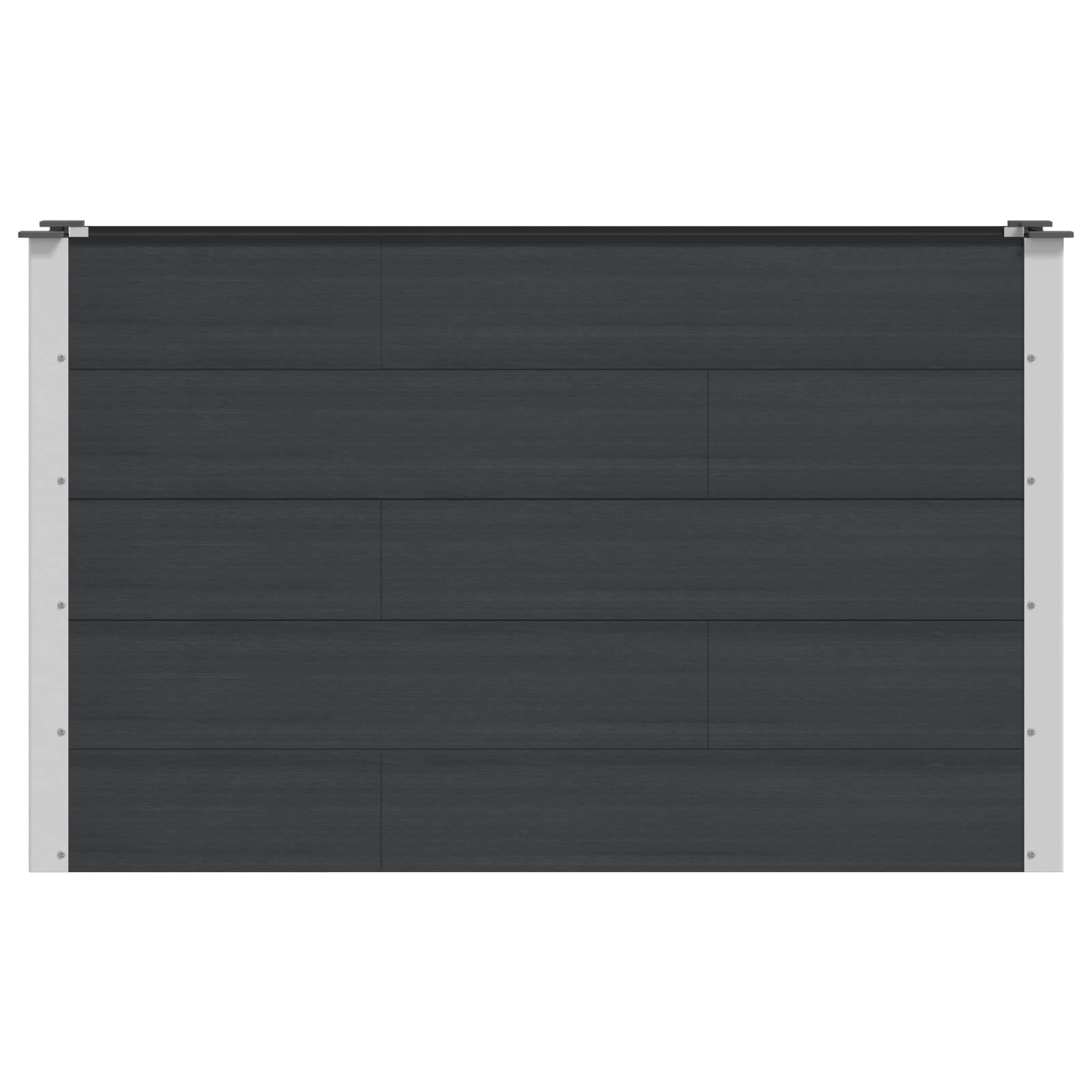 Verhoogde plantenbak Zwart 150 x 50 x 91 cm alu.