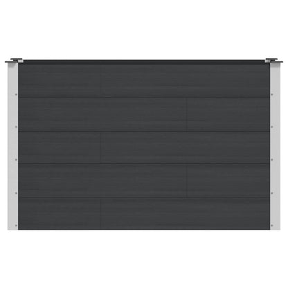 Verhoogde plantenbak Zwart 150 x 50 x 91 cm alu.