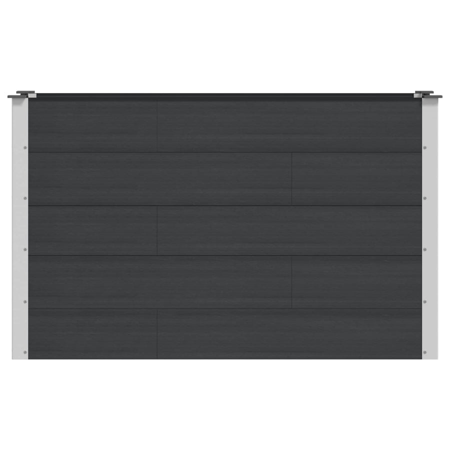 Verhoogde plantenbak Zwart 150 x 50 x 91 cm alu.
