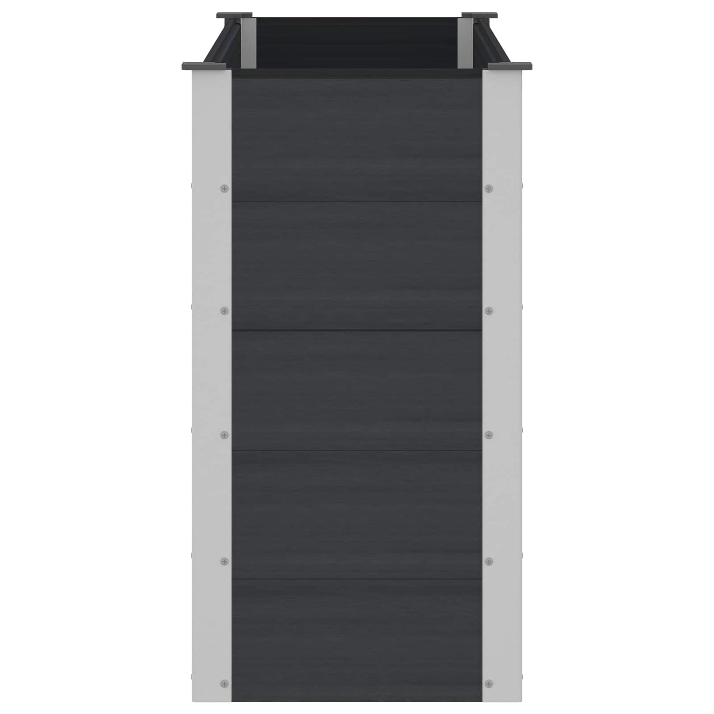 Verhoogde plantenbak Zwart 150 x 50 x 91 cm alu.