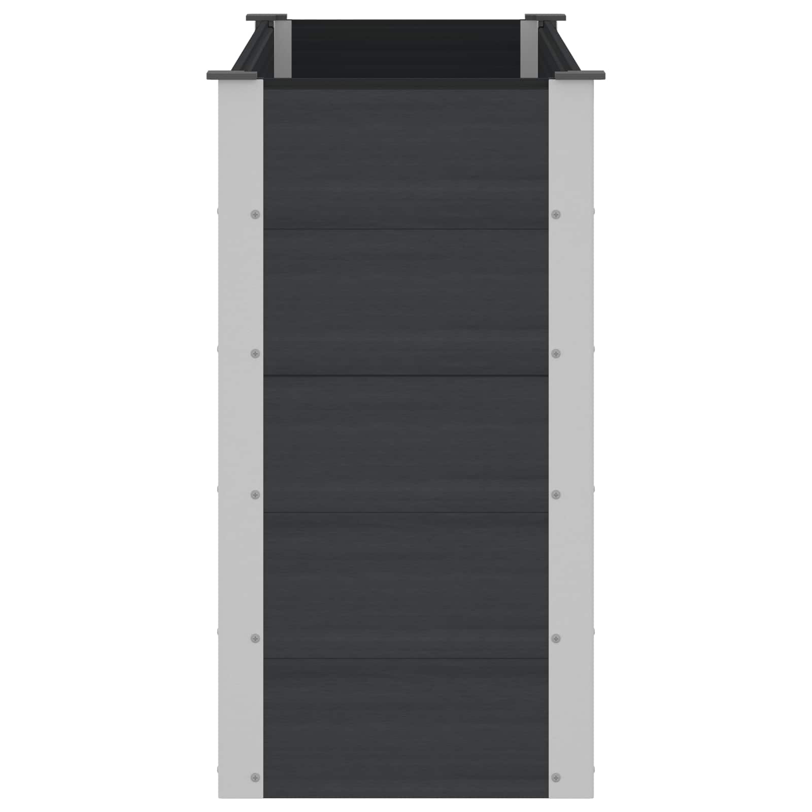 Verhoogde plantenbak Zwart 150 x 50 x 91 cm alu.