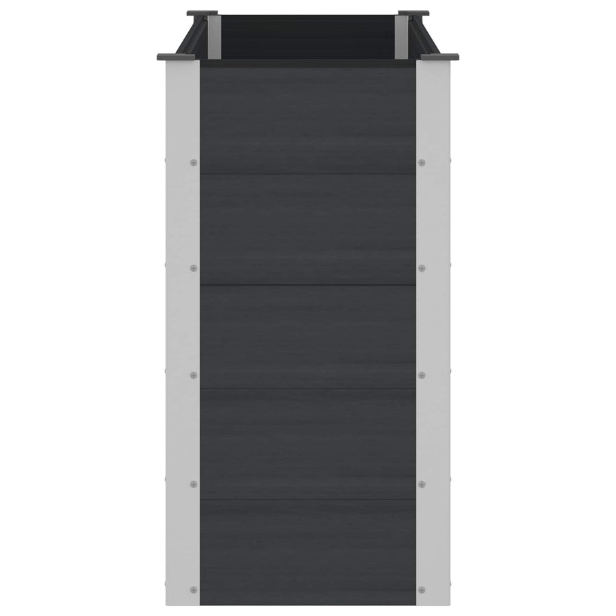 Verhoogde plantenbak Zwart 150 x 50 x 91 cm alu.