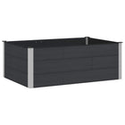 Raised Planter Black 150 x 100 x 54 cm aluminum.