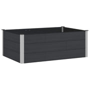 Verhoogde plantenbak 150x100x54 cm zwart aluminium WPC
