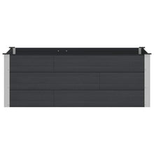 Verhoogde plantenbak Zwart 150 x 100 x 54 cm alu.