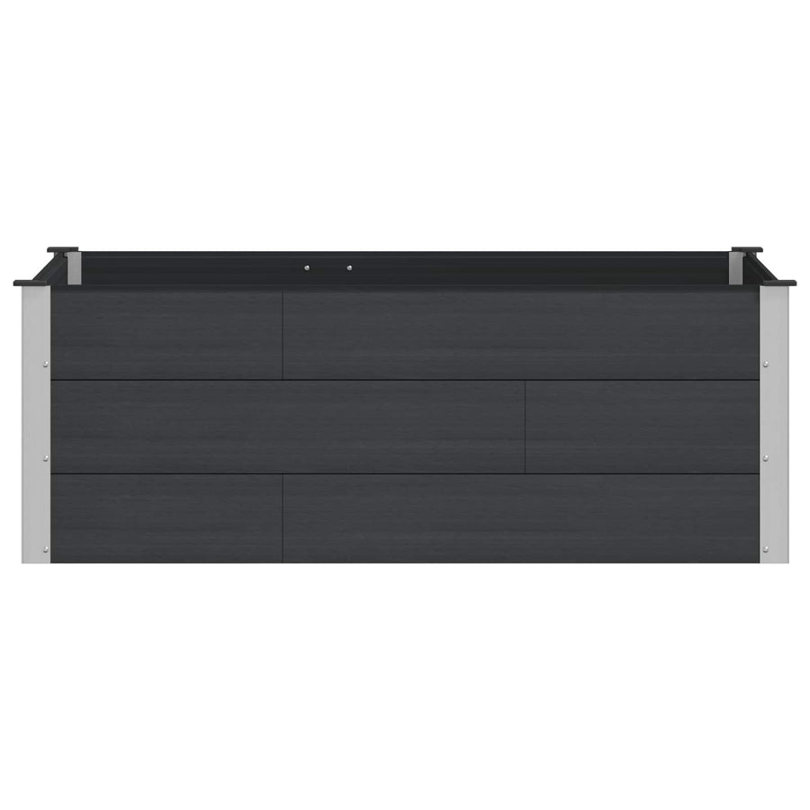 Verhoogde plantenbak Zwart 150 x 100 x 54 cm alu.