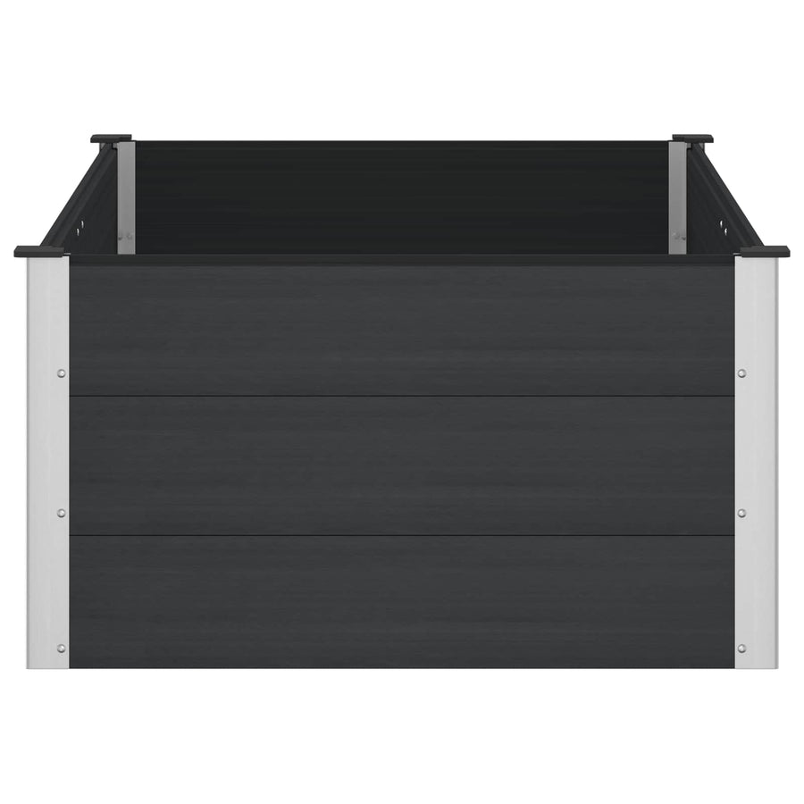 Verhoogde plantenbak Zwart 150 x 100 x 54 cm alu.