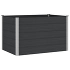 Raised Planter Black 150 x 100 x 91 cm aluminium.