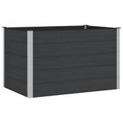 Plantenbak verhoogd 150x100x91 cm zwart aluminium WPC