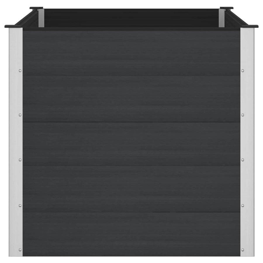 Verhoogde plantenbak Zwart 150 x 100 x 91 cm alu.